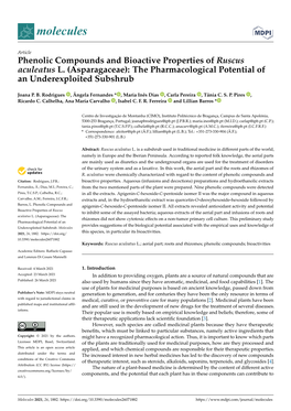 Phenolic Compounds and Bioactive Properties of Ruscus Aculeatus L