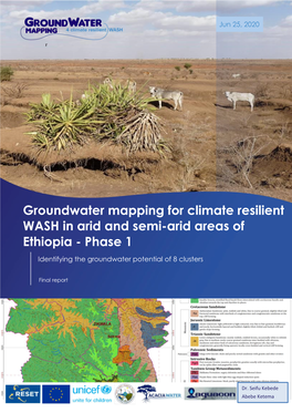 Groundwater Mapping for Climate Resilient WASH in Arid and Semi-Arid Areas of Ethiopia - Phase 1