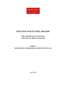 Creating Our Future, 2010-2020