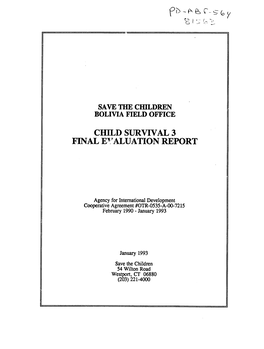 Child Survival 3 Final E*Taluation Report