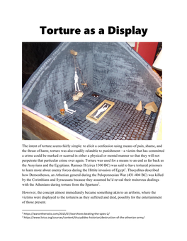 Torture As a Display