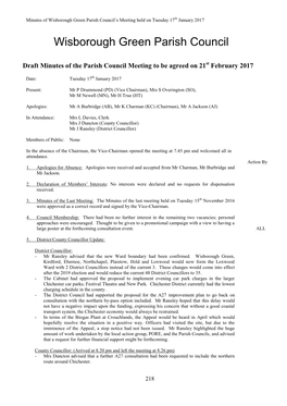 Parish Council Minutes