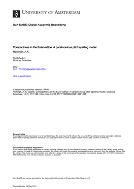 A Parsimonious Pitch Spelling Model Honingh, AK