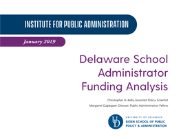Delaware School Administrator Funding Analysis