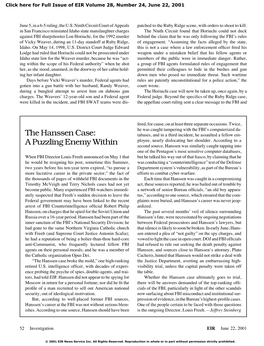 The Hanssen Case: a Puzzling Enemy Within