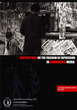 Restrictions on the Freedom of Expresson in Cambodia’S Media