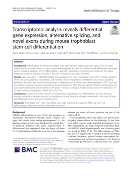 Transcriptomic Analysis Reveals Differential Gene Expression