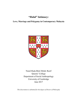 Love, Marriage and Polygamy in Contemporary Malaysia Nurul