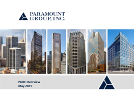 Paramount Group May 2019 Investor Presentation