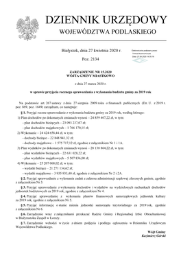 Zarzadzenie Nr 15.2020 Z Dnia 27 Marca 2020 R