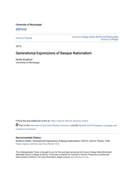 Generational Expressions of Basque Nationalism