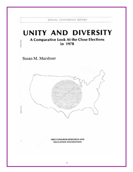 UNITY and DIVERSITY by Free Congress (1979)