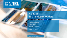 H1 2021 Solar Industry Update