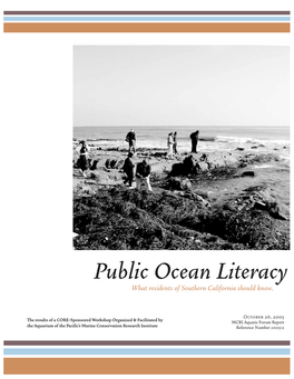 Ocean Literacy-Workshop I