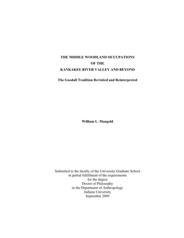 The Middle Woodland Occupations of the Kankakee River Valley and Beyond