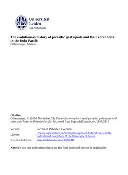 A Largely Cryptic, Adaptive Radiation of Parasitic Snails