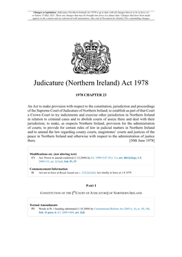 Act 1978 Is up to Date with All Changes Known to Be in Force on Or Before 15 May 2021