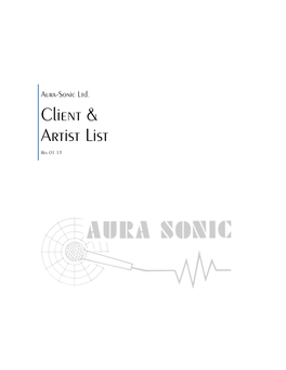 Client & Artist List