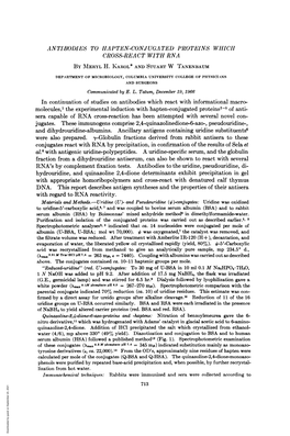 Jugates. These Immunogens Comprise 2,4-Quinazolinedione-6-Azo-, Pseudouridine-, and Dihydrouridine-Albumins