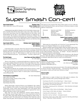 Super Smash Con-Cert!