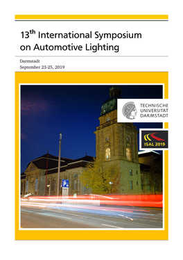 13 International Symposium on Automotive Lighting