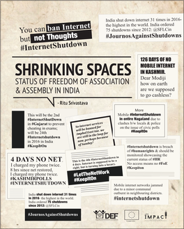 Shrinking Spaces & Assembly Inindia Status Offreedom Association