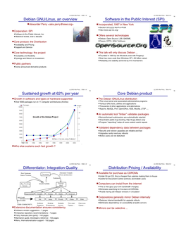 Debian GNU/Linux, an Overview Software in the Public Interest