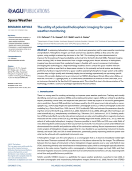 The Utility of Polarized Heliospheric Imaging for Space Weather Monitoring