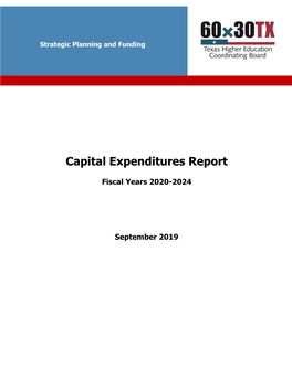 Capital Expenditure Plans FY 2020