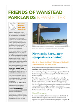 Friends of Wanstead Parklands Newsletter