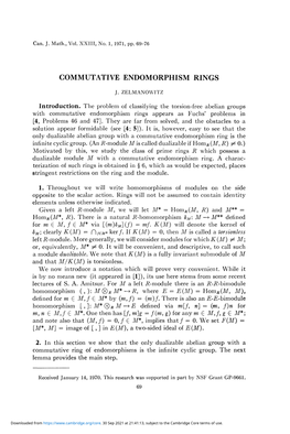 Commutative Endomorphism Rings