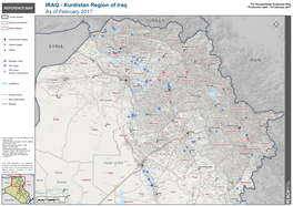 Kurdistan Region of Iraq Production Date : 19 February 2017 REFERENCE MAP As of February 2017 Country Border