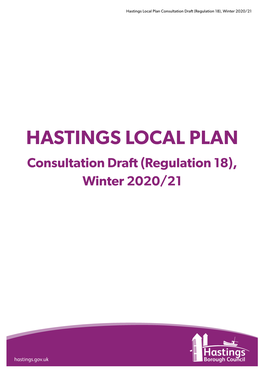 Hastings Local Plan Consultation Draft (Regulation 18) Winter Printable