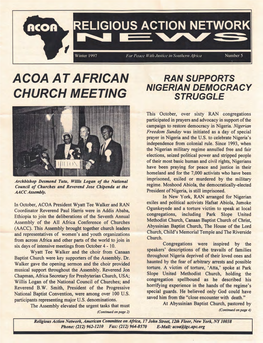 Acoa at African Church Meeting