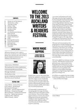 Welcome to the 2013 Auckland Writers & Readers Festival
