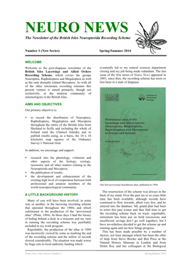 NEURO NEWS the Newsletter of the British Isles Neuropterida Recording Scheme