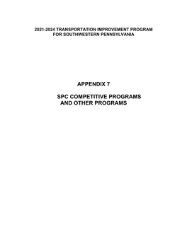 Spc Competitive Programs and Other Programs