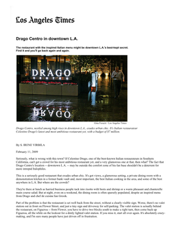 Drago Centro in Downtown L.A
