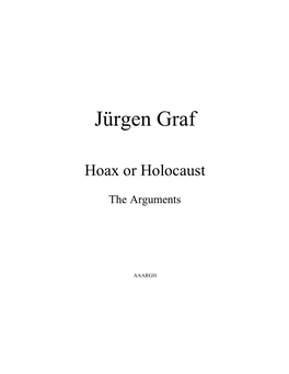 Hoax Or Holocaust