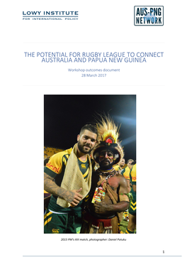 The Potential for Rugby League to Connect Australia and Papua New Guinea
