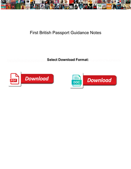 First British Passport Guidance Notes