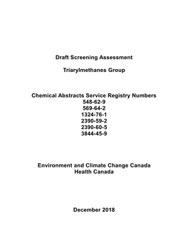 Draft-Screening-Assessment-Triarylmethanes-Group.Pdf