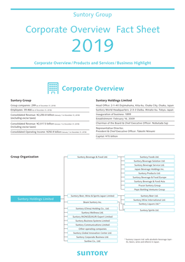 Corporate Overview Fact Sheet 2019