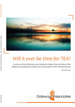 Will It Ever Be Time for TEA? (Thames Estuary Airport)