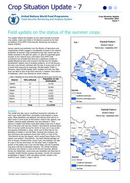 Crop Situation Update - 7