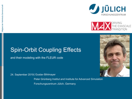 Spin-Orbit Coupling Effects