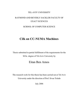 Cilk for CC-NUMA Machines