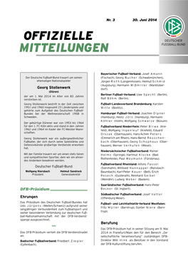 Offizielle Mitteilungen Nr. 3