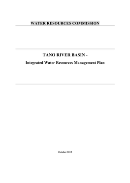 Tano Basin IWRM Plan