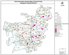 Tank Information System Map of Anekal Taluk, Bengaluru (Urban) District